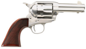 Taylors & Company 550818DE Runnin Iron 45 Colt (LC) Caliber with 3.50" Barrel, 6rd Capacity Cylinder, Overall Stainless Steel Finish, Checkered Walnut Grip & Overall Taylor Polish