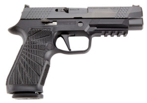 Wilson Combat SIGWCP320F9BATS P320 9mm Luger 17+1 4.70" Black Steel Barrel, Black DLC Serrated Stainless Steel Slide, Black Polymer Frame w/Picatinny Rail, Straight Trigger, Black Polymer Grip