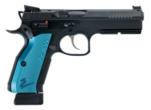 CZ-USA 91251 Shadow 2 Optics Ready 9mm Luger pistol optics cut slide steel frame blue grip | Shop Golden Brothers Co.