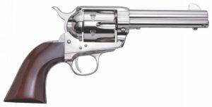 Cimarron PPP45N Pistolero 45 Colt (LC) 6 Shot, 4.75" Nickel-Plated Steel Barrel, Cylinder & Frame, Wide Front Sight, Smooth Walnut Grip