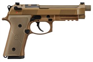Beretta USA JS92M9A4G M9A4 9mm Luger 5.10" Threaded Barrel 10+1, Flat Dark Earth Cerakote Polymer Frame, Serrated Steel Optic Cut Slide, Polymer Grip & Decocker Safety