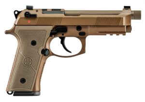 Beretta USA JS92QM9A4GM M9A4 Centurion 9mm Luger 5.10" Barrel 18+1, Flat Dark Earth Cerakote Polymer Frame, Serrated Steel Optic Cut Slide, Polymer Grip & Decocker Safety
