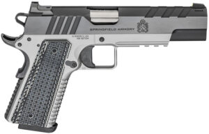 Springfield Armory PX9219L 1911 Emissary 9mm Luger 5" 9+1 Stainless Steel Frame Blued Carbon Steel with Tri-Top Cut Slide Black VZ Thin-Line G10 Grip Fiber Optic Front Sight Includes 2 Mags