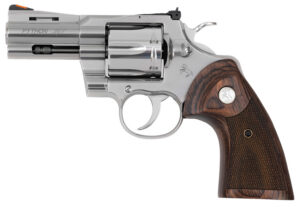 Colt Python .357 Magnum 3 inch stainless revolver with walnut grips | Shop Golden Brothers Co