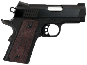 Colt Defender Compact .45 ACP Cerakote 1911 pistol with black cherry G10 grips | Shop Golden Brothers Co