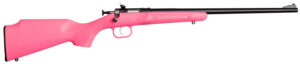 Crickett KSA2220 Youth .22 LR bolt action rifle pink synthetic stock blued barrel youth training rifle | Shop Golden Brothers Co.