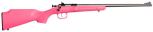 Crickett KSA2221 Youth .22 LR bolt action rifle stainless barrel pink synthetic stock youth training rifle | Shop Golden Brothers Co.