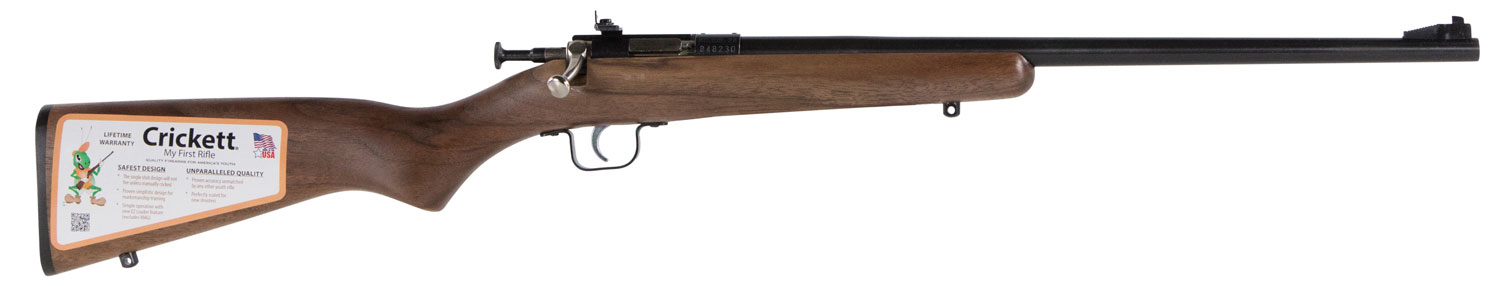 Crickett KSA2338 Youth .22 WMR Rifle Crickett KSA2338 Youth .22 WMR bolt action rifle walnut stock youth training rifle | Shop Golden Brothers Co.