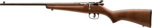 Savage Arms 13820 Rascal Youth 22 LR 1rd 16.13" Matte Black Sporter Barrel, Matte Black Carbon Steel Receiver, Satin Brown Fixed Wood Stock, Left Hand