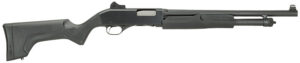 Stevens 19487 320 Security Full Size 12 Gauge Pump 3" 5+1 18.50" Matte Black Carbon Steel Barrel, Matte Black Aluminum Receiver, Fixed Matte Black Synthetic Stock, Ambidextrous