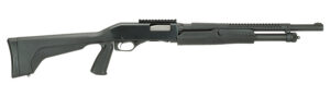 Stevens 19496 320 Security 12 Gauge 3" 5+1 18.50" Matte Black Carbon Steel Barrel, Matte Black Fixed Pistol Grip Stock, Ambidextrous 1-Piece Rail Includes Fixed Cylinder Bore Choke