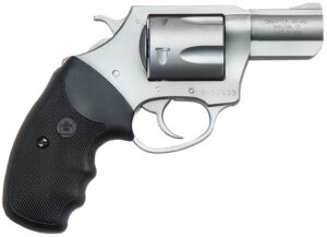 Charter Arms 79920 Pitbull Large 9mm Luger, 5 Shot 2.20" Matte Stainless Steel Barrel, Cylinder & Frame w/Black Finger Grooved Rubber Grip