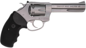 Charter Arms 72242 Pathfinder Target 22 LR, 8 Shot 4.20" Matte Stainless Steel Barrel & Cylinder, Anodized Aluminum Frame w/Black Finger Grooved Rubber Grip, Exposed Hammer