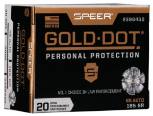 Speer 23964GD Gold Dot Personal Protection 45ACP 185gr Hollow Point 20 Per Box/10 Case