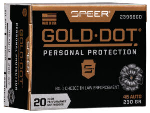 Speer 23966GD Gold Dot Personal Protection 45ACP 230gr Hollow Point 20 Per Box/10 Case