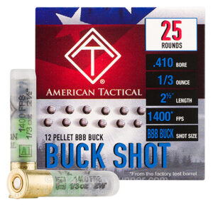 ATI ATIAC410BBB Shotshell 410Gauge 12Pellets BBBShot 25 Per Box/10 Case