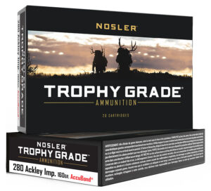 Nosler 60076 Trophy Grade 280Ackley Improved 160gr Nosler AccuBond 20 Per Box/10 Case