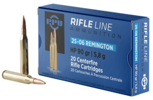 PPU PP2506H Standard Rifle 25-06Rem 90gr Hollow Point 20 Per Box/10 Case