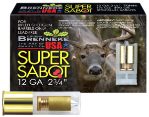 Brenneke SL122SUS SuperSabot 12Gauge 2.75" 1 1/8oz Sabot Slug Shot 5 Per Box/50 Case