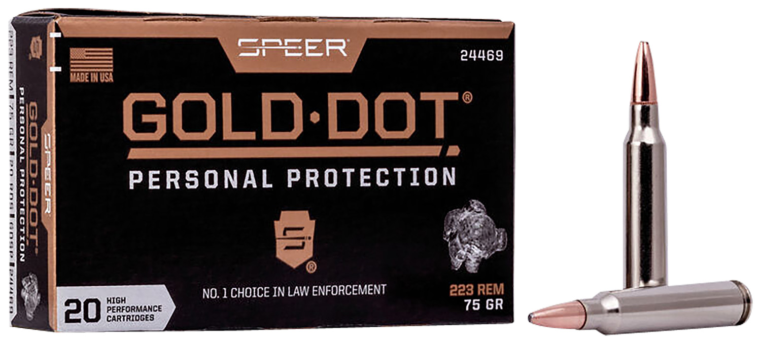 Speer 223 Rem 75gr Gold Dot Soft Point Ammo Speer 223 Rem 75gr Gold Dot Soft Point Ammo | Golden Brothers Co
