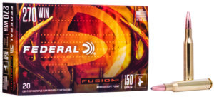 Federal F270FS2 Fusion 270Win 150gr Bonded Soft Point 20 Per Box/10 Case