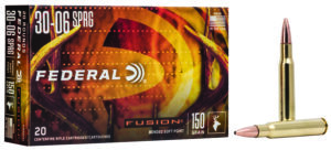 Federal F3006FS1 Fusion 30-06Springfield 150gr Bonded Soft Point 20 Per Box/10 Case