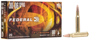 Federal F3006TFS3 Fusion 30-06Springfield 180gr Bonded Soft Point 20 Per Box/10 Case