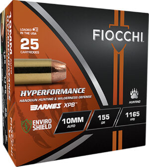Fiocchi 10BA Hyperformance 10mm 155gr XPB 25 Per Box/8 Case