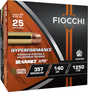 Fiocchi 357BA Hyperformance 357Mag 140gr XPB 25 Per Box/8 Case