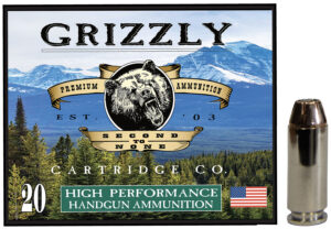 Grizzly Ammo GC10M4 10mmAuto 180gr Jacketed Hollow Point 20 Per Box/10 Case