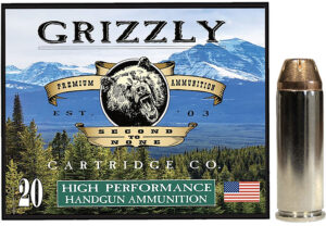 Grizzly Ammo GC45C+P3 45Colt+P 225gr Jacketed Hollow Point 20 Per Box/10 Case