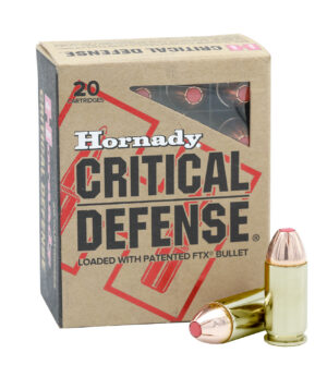 Hornady 90923 Critical Defense 45Auto+P 185gr Flex Tip eXpanding 20 Per Box/10 Case