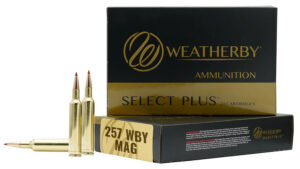 Weatherby F257100SCO Select Plus 257Wthby Mag 100gr Hammer Custom 20 Per Box/10 Case