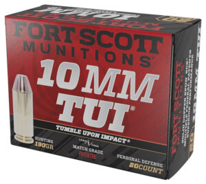 Fort Scott Munitions 10mm-190-SCV2 Claw Defense 10mm 190gr Solid Copper Spun 20 Per Box/25 Case
