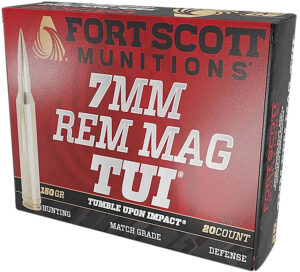 Fort Scott Munitions 7MMMAG-150-SCV2 Tumble Upon Impact (TUI) 7mm 150gr Solid Copper Spun 20 Per Box/10 Case