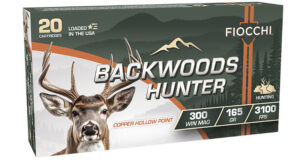 Fiocchi 300WMBHC Backwoods Hunter 300WinMag 165gr Copper Hollow Point 20 Per Box/10 Case