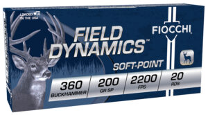 Fiocchi 360BHB Field Dynamics 360Buckhammer 200gr Soft Point 20 Per Box/10 Case