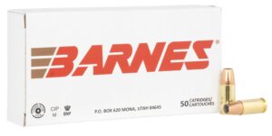 Barnes Bullets 32516 9mmLuger 124gr Sierra Jacketed Hollow Point 50 Per Box/10 Case