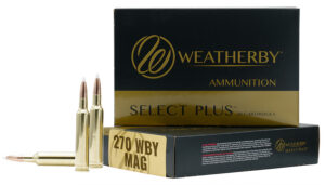 Weatherby B270130TTSX Select Plus 270WthbyMag 130gr Barnes Tipped TSX Lead Free 20 Per Box/10 Case