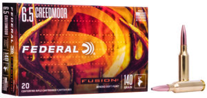 Federal F65CRDFS1 Fusion 6.5Creedmoor 140gr Bonded Soft Point 20 Per Box/10 Case
