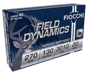 Fiocchi 270SPB Field Dynamics 270Win 130gr Pointed Soft Point 20 Per Box/10 Case