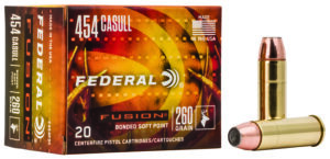 Federal F454FS1 Fusion Handgun 454Casull 260gr Fusion Soft Point 20 Per Box/10 Case