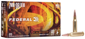 Federal F708FS1 Fusion 7mm-08Rem 140gr Bonded Soft Point 20 Per Box/10 Case