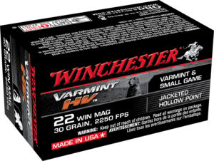 Winchester Ammo S22M2 Varmint HV 22WMR 30gr Jacketed Hollow Point 50 Per Box/40 Case