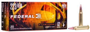 Federal F223FS1 Fusion 223Rem 62gr Bonded Soft Point 20 Per Box/10 Case