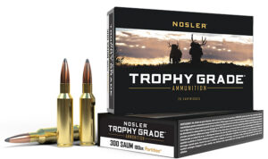 Nosler 60062 Trophy Grade 300RemSAUM 180gr Nosler Spitzer Partition 20 Per Box/10 Case