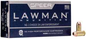 Speer 53955 Lawman 40S&W 165gr Total Metal Jacket Flat Nose 50 Per Box/20 Case