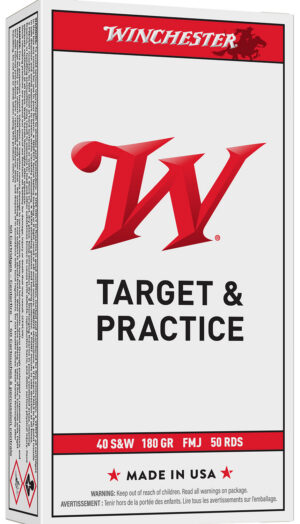 Winchester Ammo Q4238 USA 40S&W 180gr Full Metal Jacket 50 Per Box/10 Case
