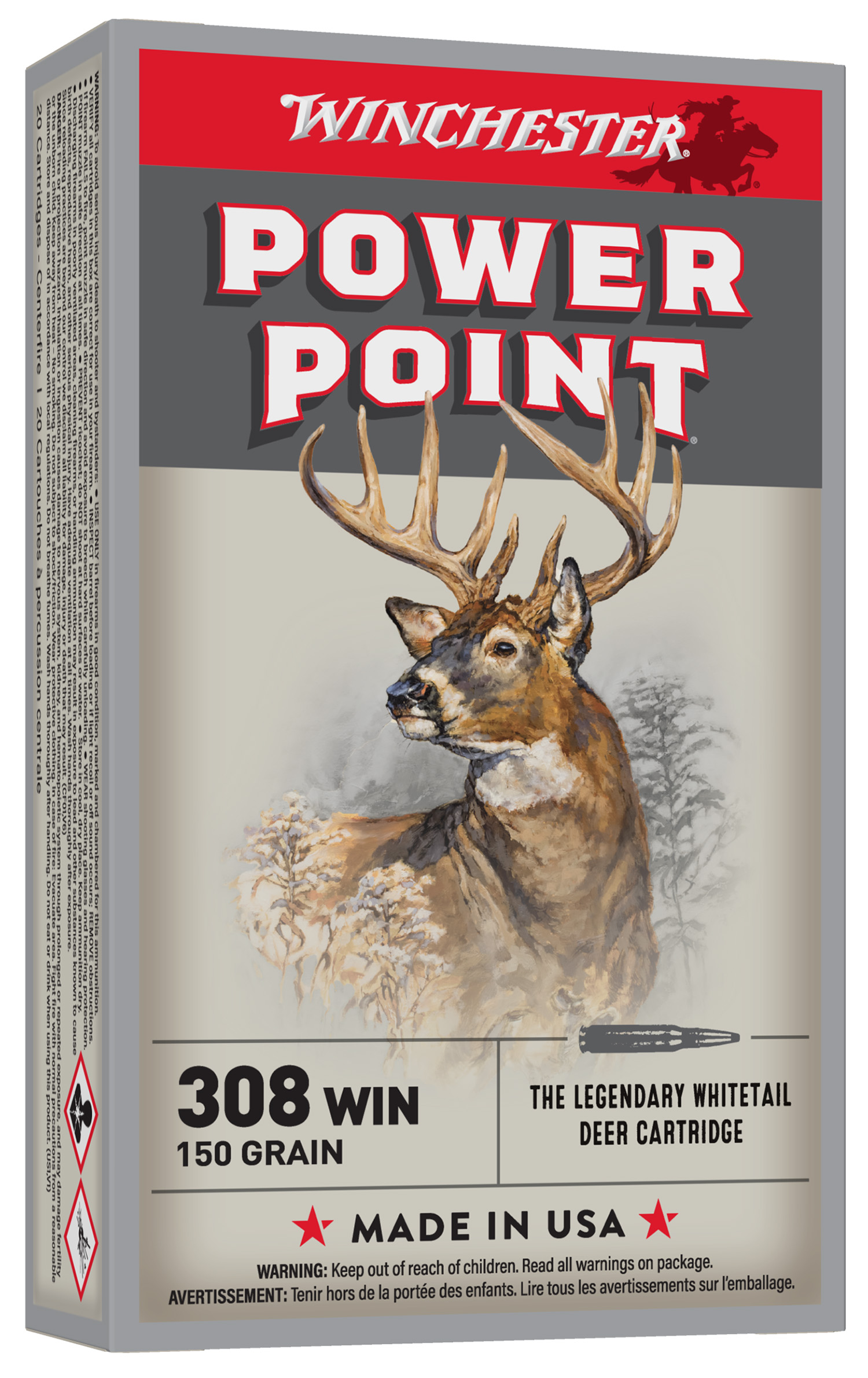 Winchester 308 Win 150gr Power Point Winchester 308 Win 150gr Power Point | Golden Brothers Co