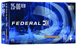 Federal 2506BS Power-Shok 25-06Rem 117gr Jacketed Soft Point 20 Per Box/10 Case